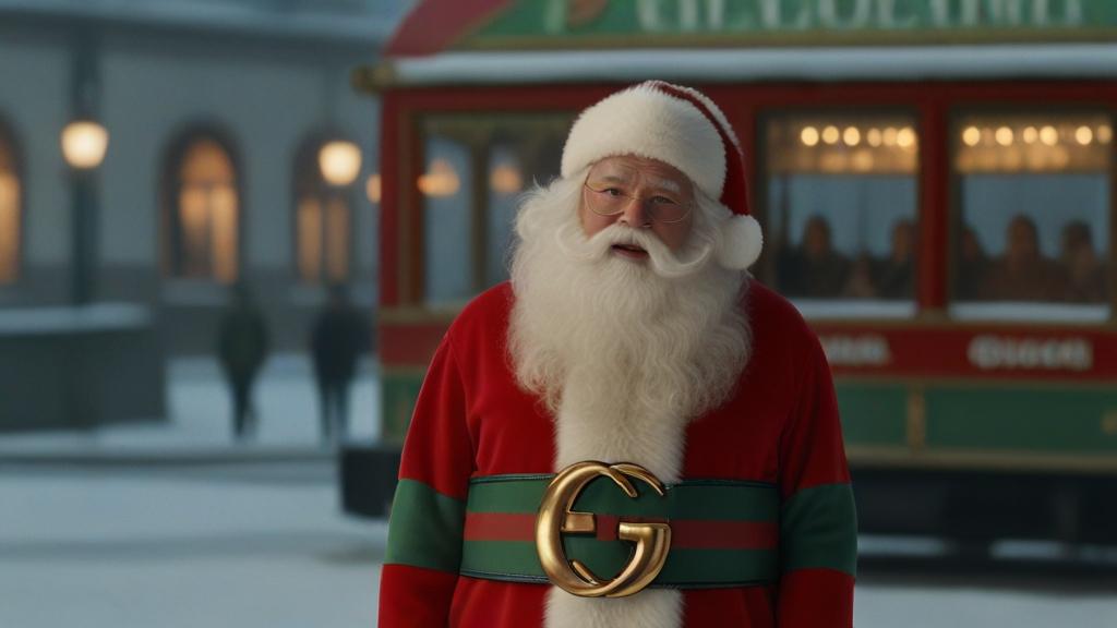Santa Claus Wearing Gucci
